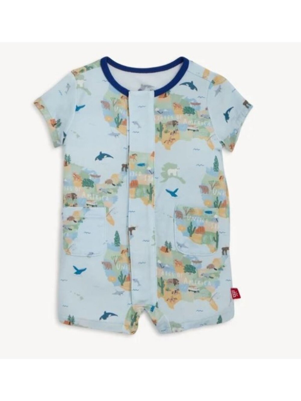 Magnetic Me America The Beautiful Modal Magnetic Romper Baby Size 3 Months NWT